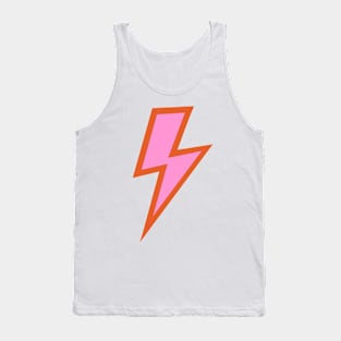 Pink and Burnt Orange Lightning Bolt Tank Top